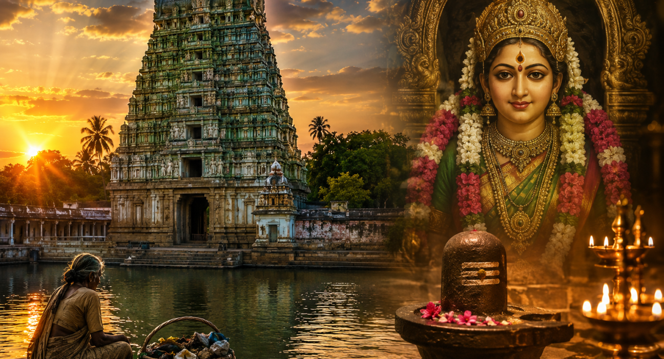 Sri Balambikai Sametha Madhyarjuneshwarar Temple at Pettavaithalai near Tiruchirappalli, a sacred Shiva temple known for fertility blessings and women's health.