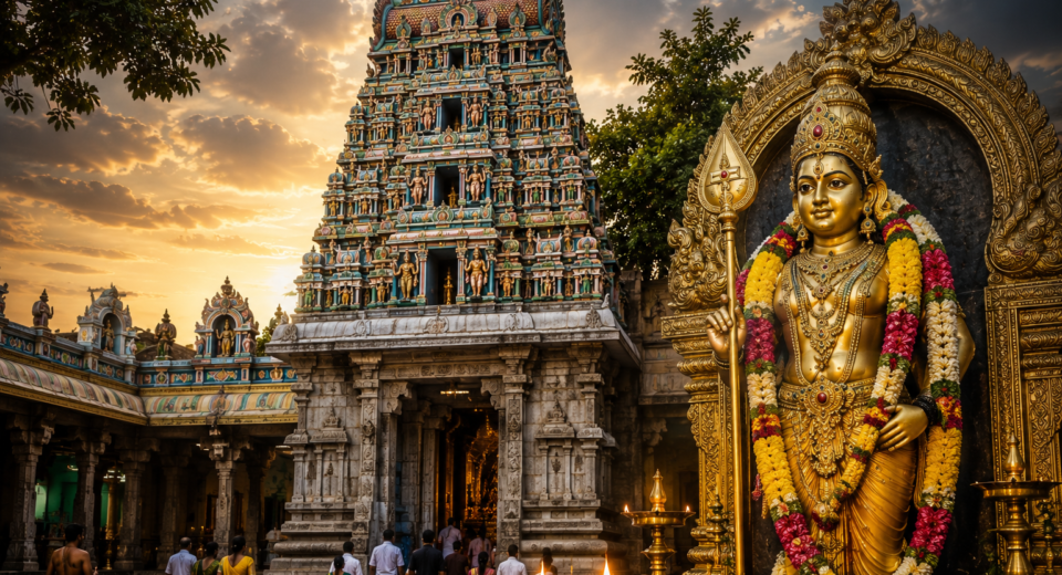 Kandakottam Sri Kandaswamy Temple in Chennai, a historic Murugan temple known for its miraculous deity, Vallalar's hymns, and centuries of worship.