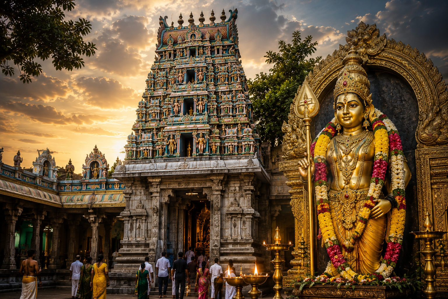 Kandakottam Sri Kandaswamy Temple in Chennai, a historic Murugan temple known for its miraculous deity, Vallalar's hymns, and centuries of worship.